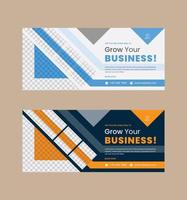 Corporate business social media design cover template web banner vector