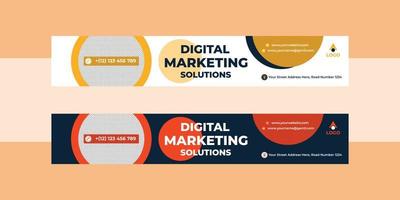 Modern email signature template or social media cover design vector