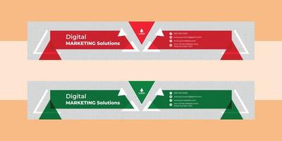 Modern email signature template or social media cover design vector