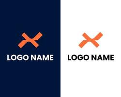 X letter logo. Literal sign constructed from check marks. Vector logo design template