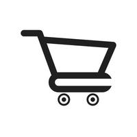 plantilla de diseño de ilustración de icono de vector de carrito de compras