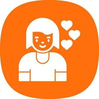 Girlfriend Vector Icon Design