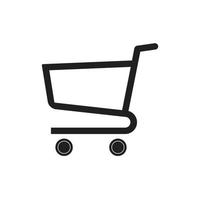 plantilla de diseño de ilustración de icono de vector de carrito de compras