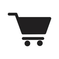 Shopping cart vector icon illustration design template