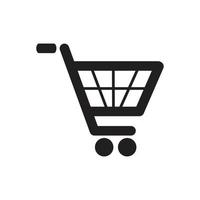 Shopping cart vector icon illustration design template