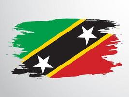 Flag of the Federation of Saint Kitts and Nevis. vector