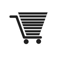 plantilla de diseño de ilustración de icono de vector de carrito de compras