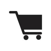 plantilla de diseño de ilustración de icono de vector de carrito de compras