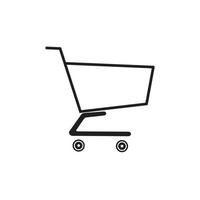 plantilla de diseño de ilustración de icono de vector de carrito de compras