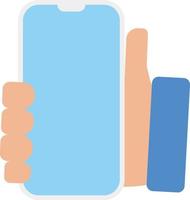 hold phone hand vector