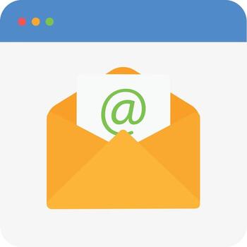 mail message browser vector