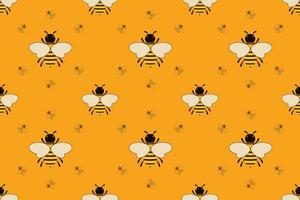 Vector seamless pattern with bees