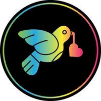 diseño de icono de vector de pájaro de amor