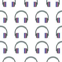Music Headphones Seamless Background Pattern vector