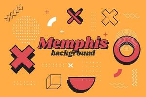 fondo geométrico de memphis vector