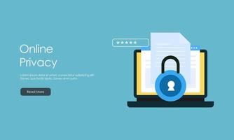 Online privacy vector illustration concept