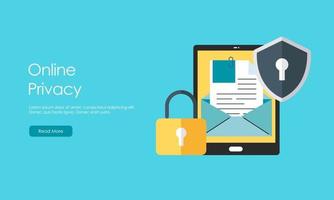 Online privacy vector illustration concept