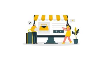 Ecommerce web page concept illustration vector