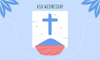 Ash Wednesday is a Christian holy day of prayer and fasting vector