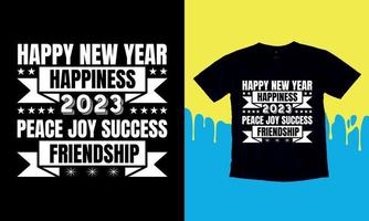 Happy New Welcome 2023, Typography, Vector design template. Unique eye catching t-shirt Design.