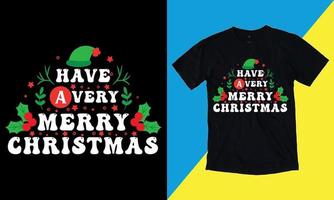 feliz navidad 25 de diciembre camiseta, vector