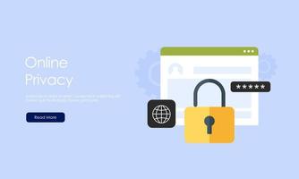 Online privacy vector illustration concept