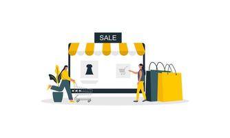 Ecommerce web page concept illustration vector