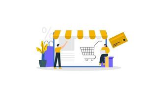 Ecommerce web page concept illustration vector