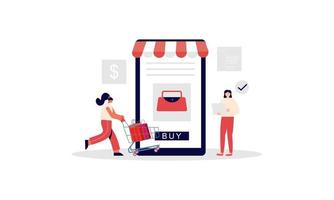 Ecommerce web page concept illustration vector