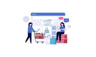 Ecommerce web page concept illustration vector