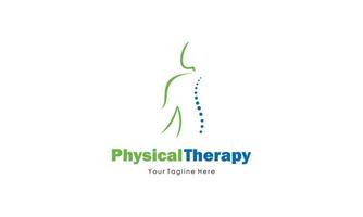 diseño del logotipo de fisioterapia, bienestar de la salud médica vector