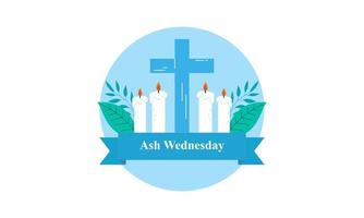 Ash Wednesday is a Christian holy day of prayer and fasting vector