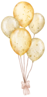 elemento de clipart de feliz ano novo em aquarela png