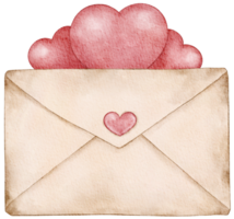 San Valentino acquerello elemento clipart png