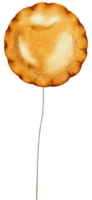 elemento de globo de hoja de oro acuarela pintado a mano png