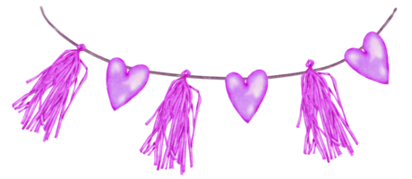 Watercolor Violet Foil Balloon element hand painted png