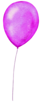 waterverf paars folie ballon element hand- geschilderd png