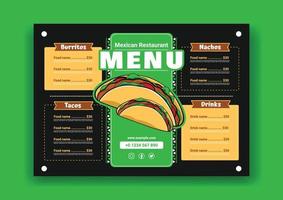 Mexicanfood restaurant menu template vector