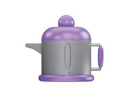 Electric kettle 3d vector icon cartoon minimal style