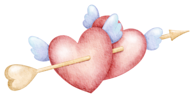 San Valentino acquerello elemento clipart png