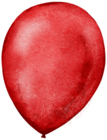 waterverf rood folie ballon element hand- geschilderd png