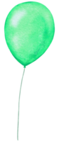 elemento de globo de hoja verde acuarela pintado a mano png