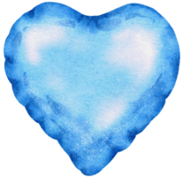 Watercolor Blue Foil Balloon element hand painted png