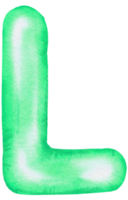 waterverf groen folie ballon element hand- geschilderd png