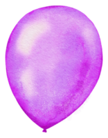 aquarell violettes folienballonelement handbemalt png