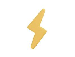 3d electricity icon vector