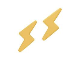 3d electricity icon vector