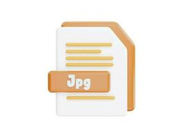 Jpg file with 3d vector icon cartoon minimal style