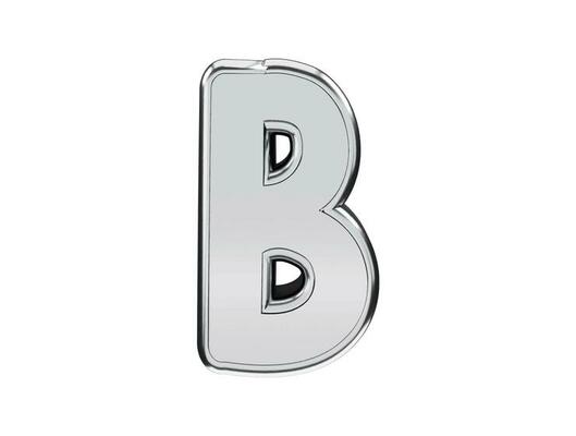 3d silver alphabet text effect