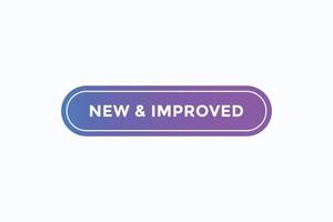 new improved button vectors.sign label speech bubble new improved vector